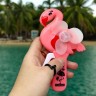 Ручной вентилятор "Фламинго" 15 см (красный)