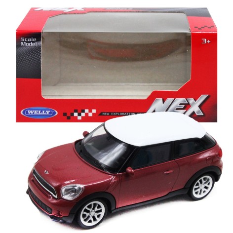 Машина металл 1:43 MINI COOPER PACEMAN красная