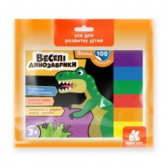 Игровой набор с наклейками "Веселые динозаврики"