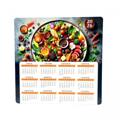 Календарь на магните 2026 год Итальянская тарелка