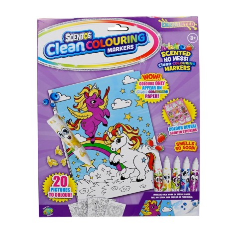 Ароматний набір для творчості серії «Clean Colouring» – ЧАРІВНИЙ СВІТ (розмальовки, маркери, наклейки)