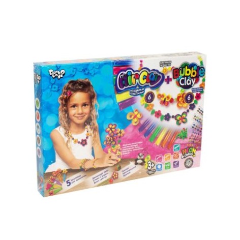 Набір творчої творчості "Air clay + Bubble Clay" (рус)