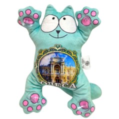 Котик Саймон на присосках 24 см ОДЕССА (БИРЮЗОВЫЙ)