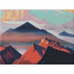 Алмазная мозаика "Гималайские горы ©Николай Рерих" 30х40см