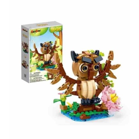 Конструктор "Птички" (256 элм.) 2в1:Сова/Белка