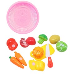 Игровой набор "Нарезание овощей и фруктов", розовый