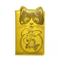 Блокнот,Кожзам,А6, 64листы (КОТИК И РЫБКА)