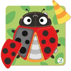 Пазл детский "Божья коровка", 5 эл