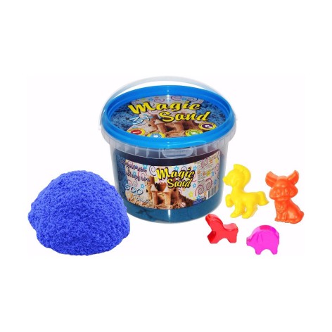 Кинетический песок "Magic Sand", 500 г, с формочками (голубой)