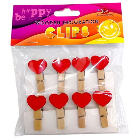 Деревянные декоративные зажимы, 6 шт.
