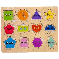 Вкладыши деревянные, 22,5х18 см (ГЕОМЕТРИЧЕСКИЕ ФИГУРЫ)