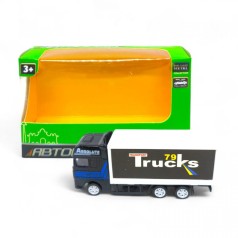 Машинка металопластикова "Автопром: Вантажівка", ЧОРНА ВИД 1