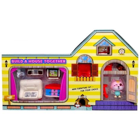 Набор игрушечная комната с мебелью Нappy Family (ЖЕЛТЫЙ)