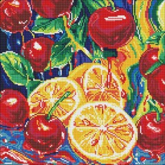 Набір з алмазною мозаїкою "Соковита насолода" 40х40см