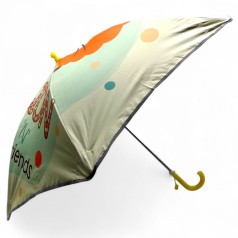 Зонт трость, углубленный купол, светоотражающие полоски, свисток; высота – 66 см, диаметр купола – 77 см (ЖЕЛТАЯ)