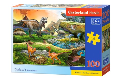 Пазли "Світ динозаврів" 100 елементів