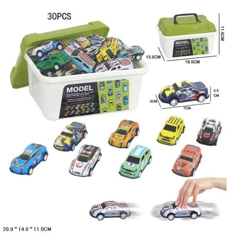 Набор машин 30 шт. в наборе, чемодан