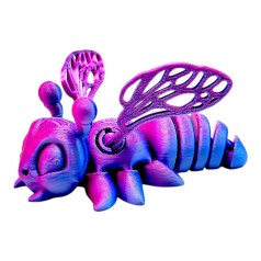 Печатная 3D фигурка пчела, в боксе (ФИОЛЕТОВАЯ), 3D печать