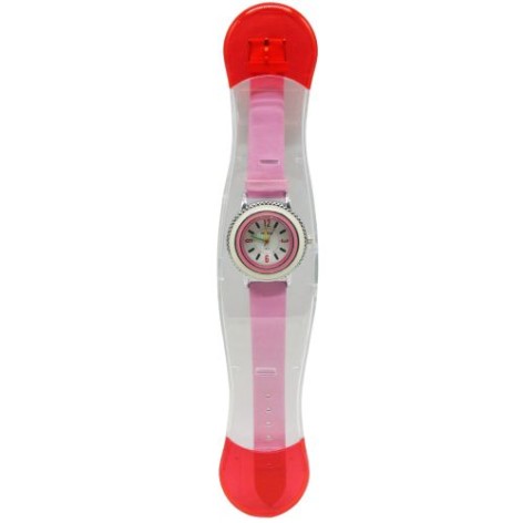 A-2428 Детские часы микс 25см розовый резьба