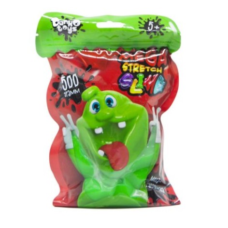 Слайм із блискітками "Mega Stretch Slime", 500г (зелений)