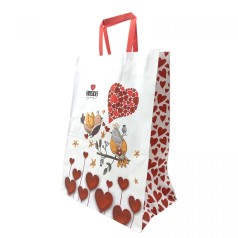 Пакет бумажный с ручками Крафт белый 25х15х34,5