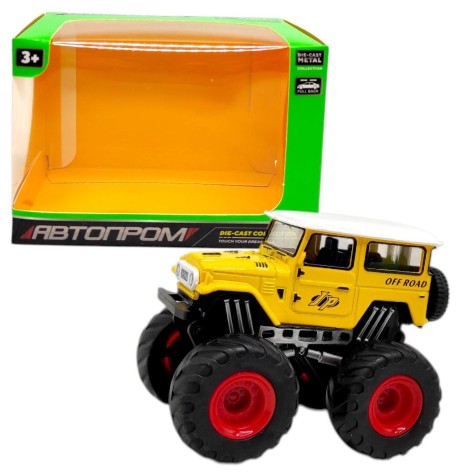 Машинка металева "АВТОПРОМ МОНСТР ТРАК" (ЖОВТИЙ)