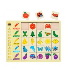 Деревянная игра "Ассоциации", цвета