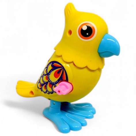 Попугайчик заводний (11 см), жовтий