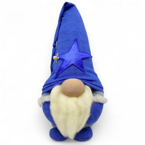 Мягкая игрушка "Скандинавский гном" (Hand Made) высота 28 см, мальчик (голубой)