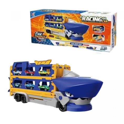Трейлер трек с машинками в коробке
