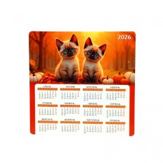 Календарь на магните 2026 год. Коты