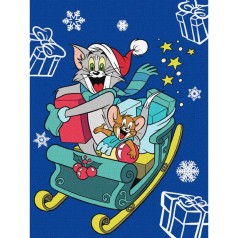Картина по номерам "Tom and Jerry: на санках" 30х40 см