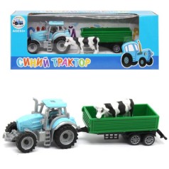Игрушка "Синий трактор", с животным (корова)