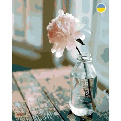 Картина по номерам "Пион на столе" 40x50 см
