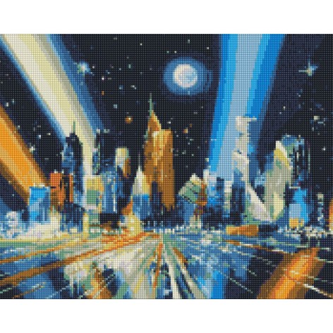 Алмазная мозаика "Промучи мегаполиса", 40х50 см