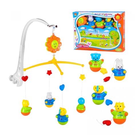 Карусель музыкальный, заводной механизм, в коробке (Микс цветов)