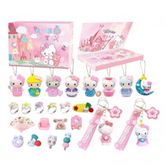 Адвент календарь "Санрио - Хелоу Китти", 24 ячейки, фигурки героев, аксессуары, брелоки, в коробке