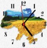 Часы-картина по номерам "Украина", 30х30 см