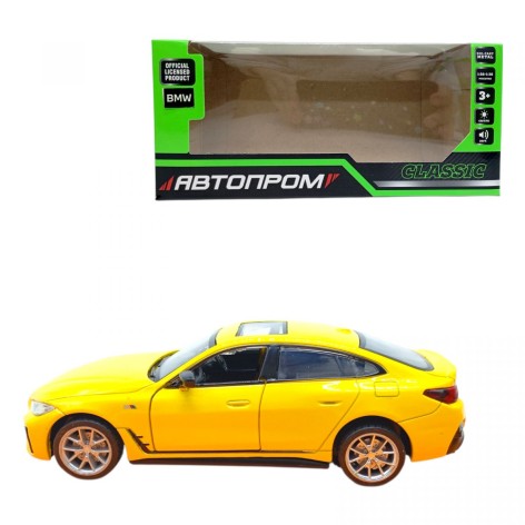 АВТОПРОМ 1:34 BMW i4 M50 (ЖЕЛТАЯ)