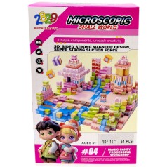 Магнитный конструктор "Small World", 54 дет