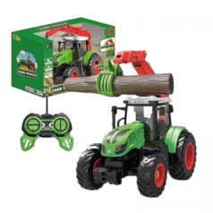 Трактор радиоуправления длина 18 см, масштаб 1:24, резиновые шины, дополнительное оборудование, аккумулятор 3.7 V, пульт управления, в коробке