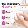 Сквиш пельмень 8,5 см прозрачный с глитером (МИКС цветов)