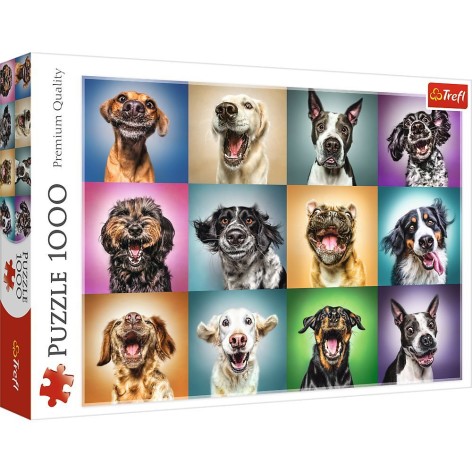 Пазли "Смішні портрети собак", 1000 елементів
