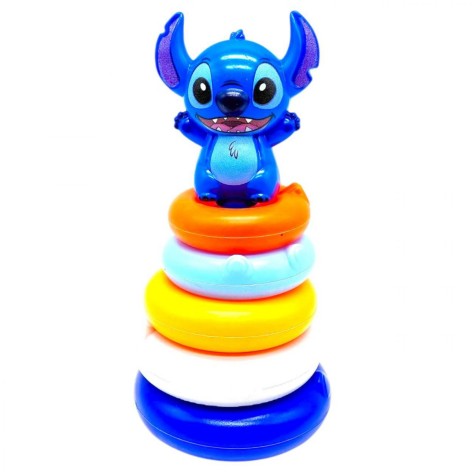 Пирамидка высота 20 см, фигурка героя, стикеры, 5 колец разного диаметра, в сетке