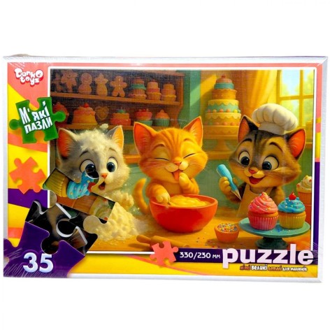 Мягкие пазлы 35 элементов (Кошки кондитеры)