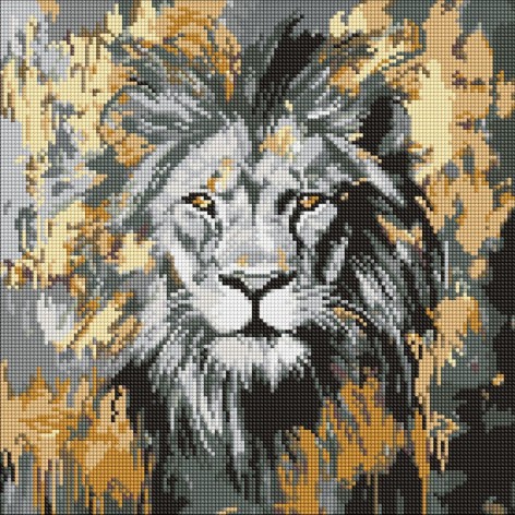 Набір з алмазною мозаїкою "Золотий Лев" 40х40см