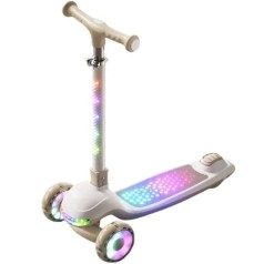 Самокат трехколесный "Skyper" (колеса PU 125х35мм со светом, музыка и подсветка платформы, руль складной)