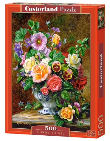 Пазлы "Букет цветов в вазе", 500 элементов