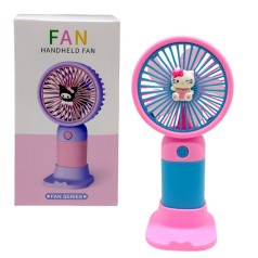 Вентилятор "Sanrio" Hello Kitty / Хелоу Китти, Аниме / Anime аккумулятор: 14.2V, USB, легкий корпус, низкий шум, подставка, в коробке (Розовая)