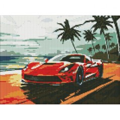 Алмазна мозаїка "Поїздка узбережжям" 30x40 см